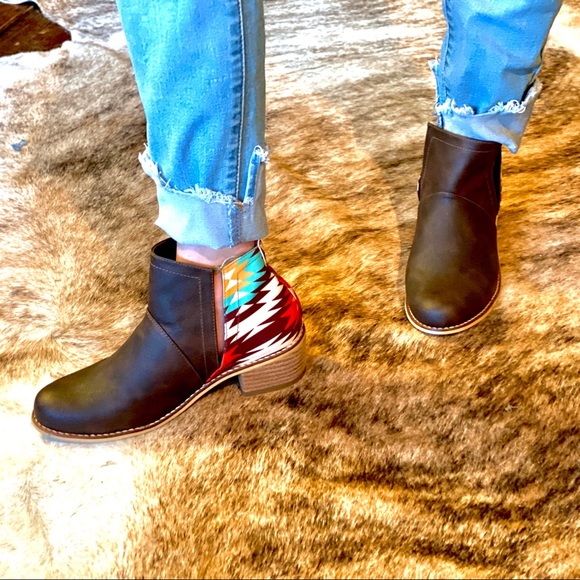 Leather Aztec Booties - Picture 5 of 10